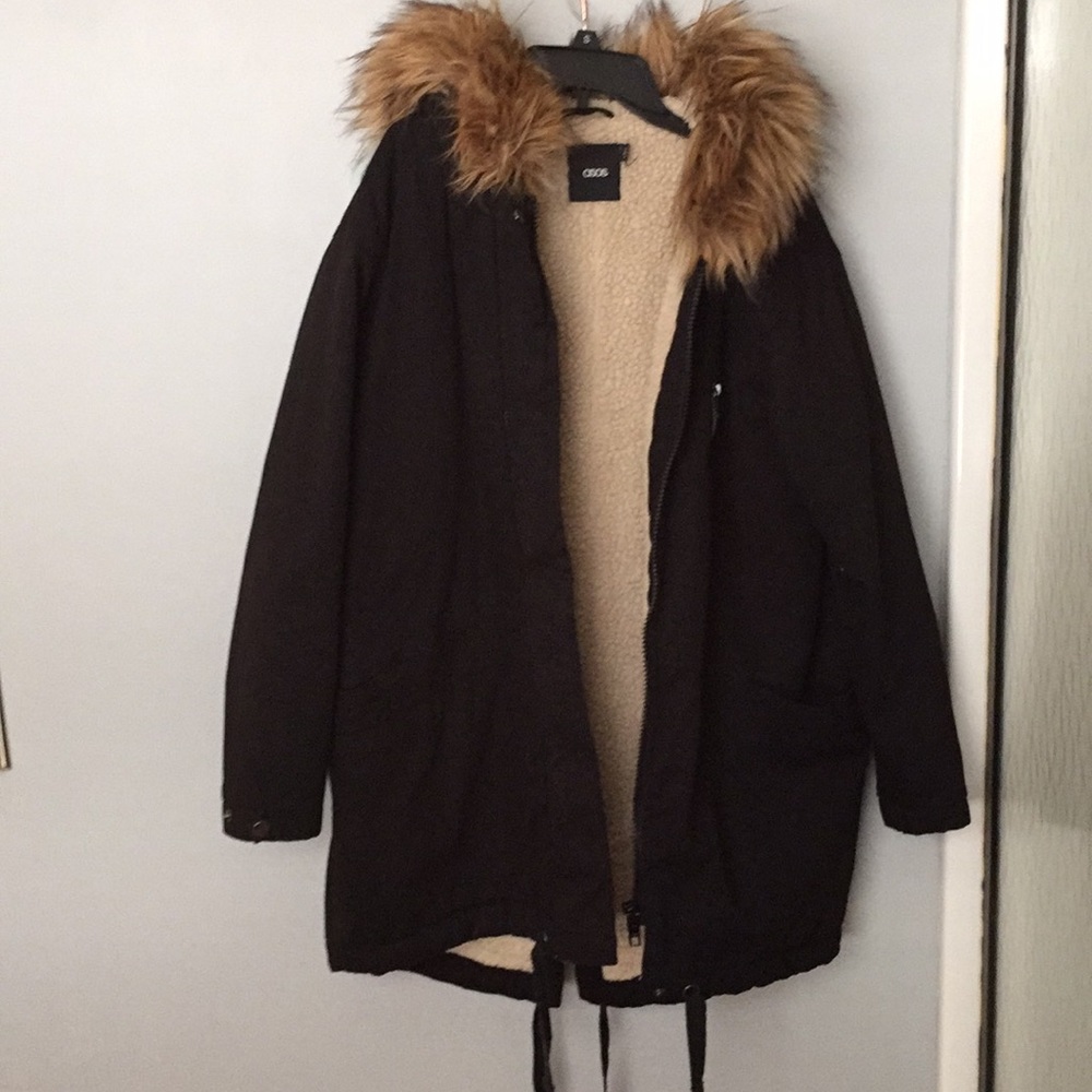 Winter wool and black jacket